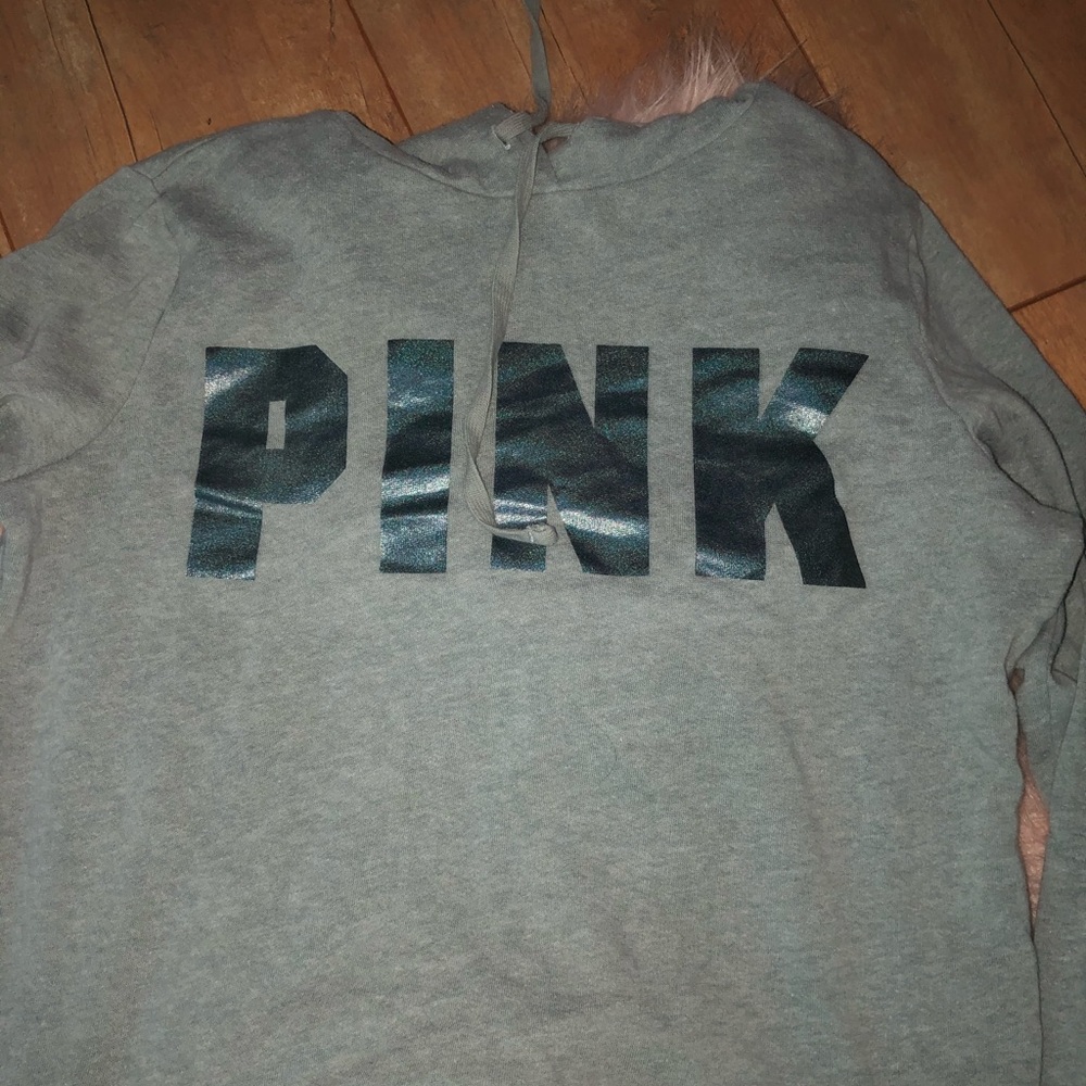 Pink Cropped Hoodie
